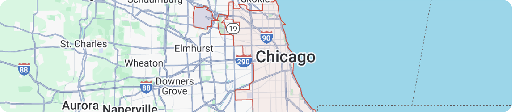 Map of Chicago service area